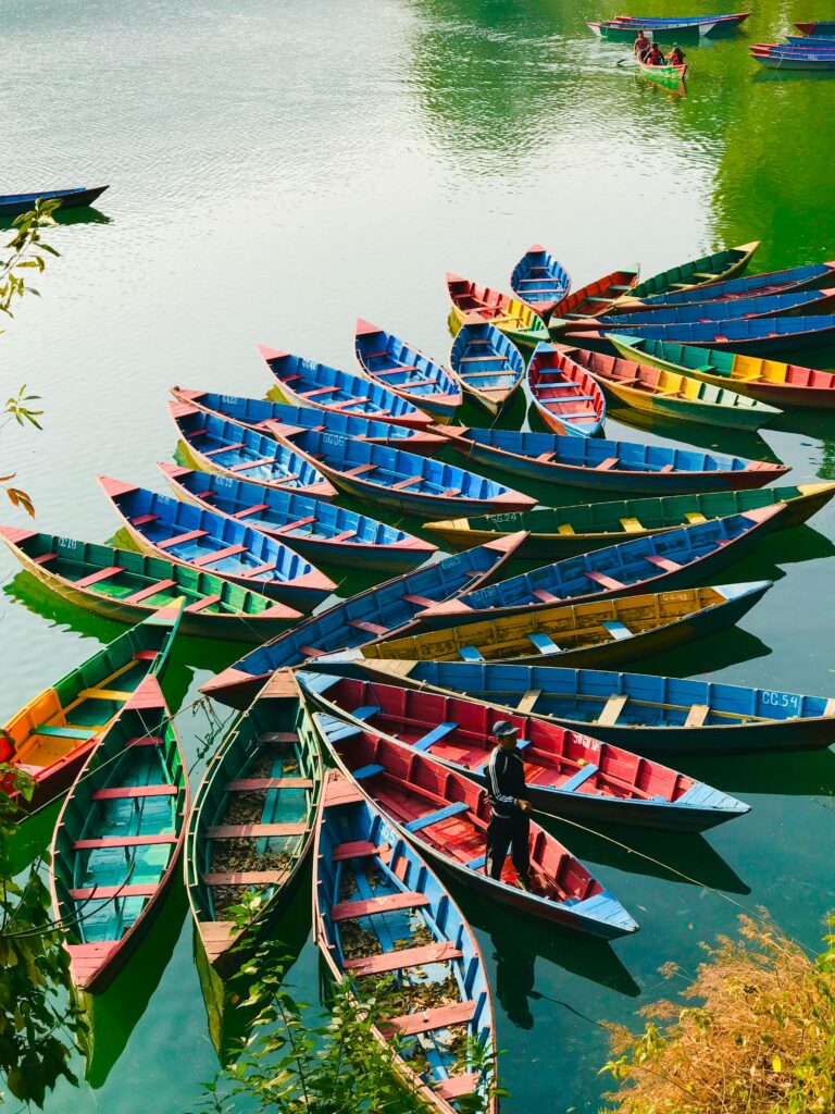 Pokhara Lakeside view on 8-day Nepal trip itinerary