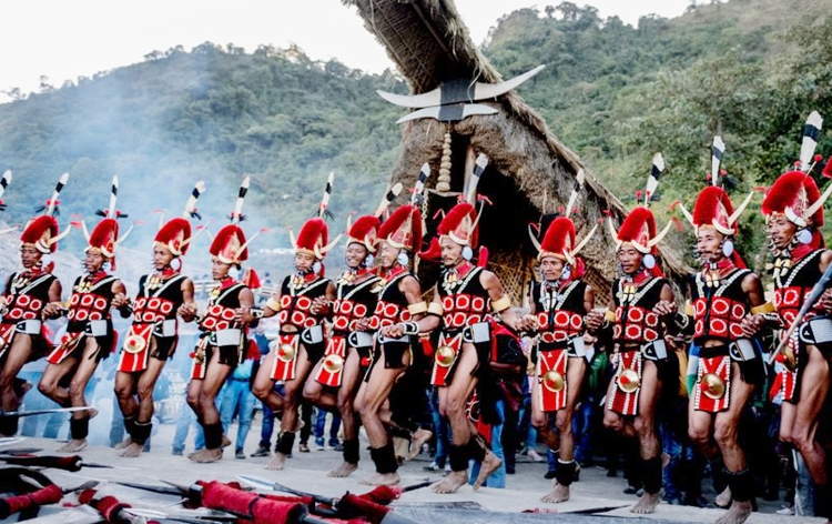 Tribal dance at Hornbill Festival Kohima Nagaland