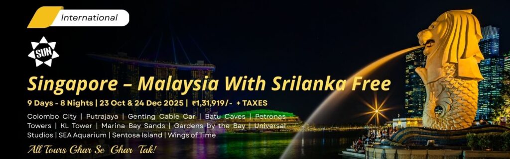 Singapore Malaysia tour packages with Sri lanka free